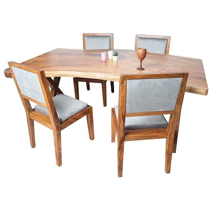 Live Edge Walnut X Dining Table - Image 3