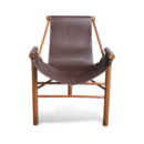 Wood Lathered Dark Brown - Lounging Chair