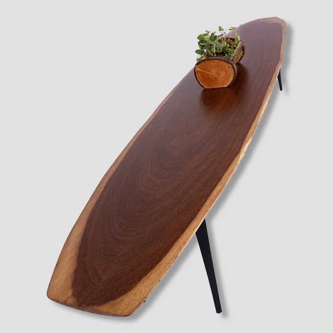 Live Edge Surfers Bench Made Up Of East India Walnut