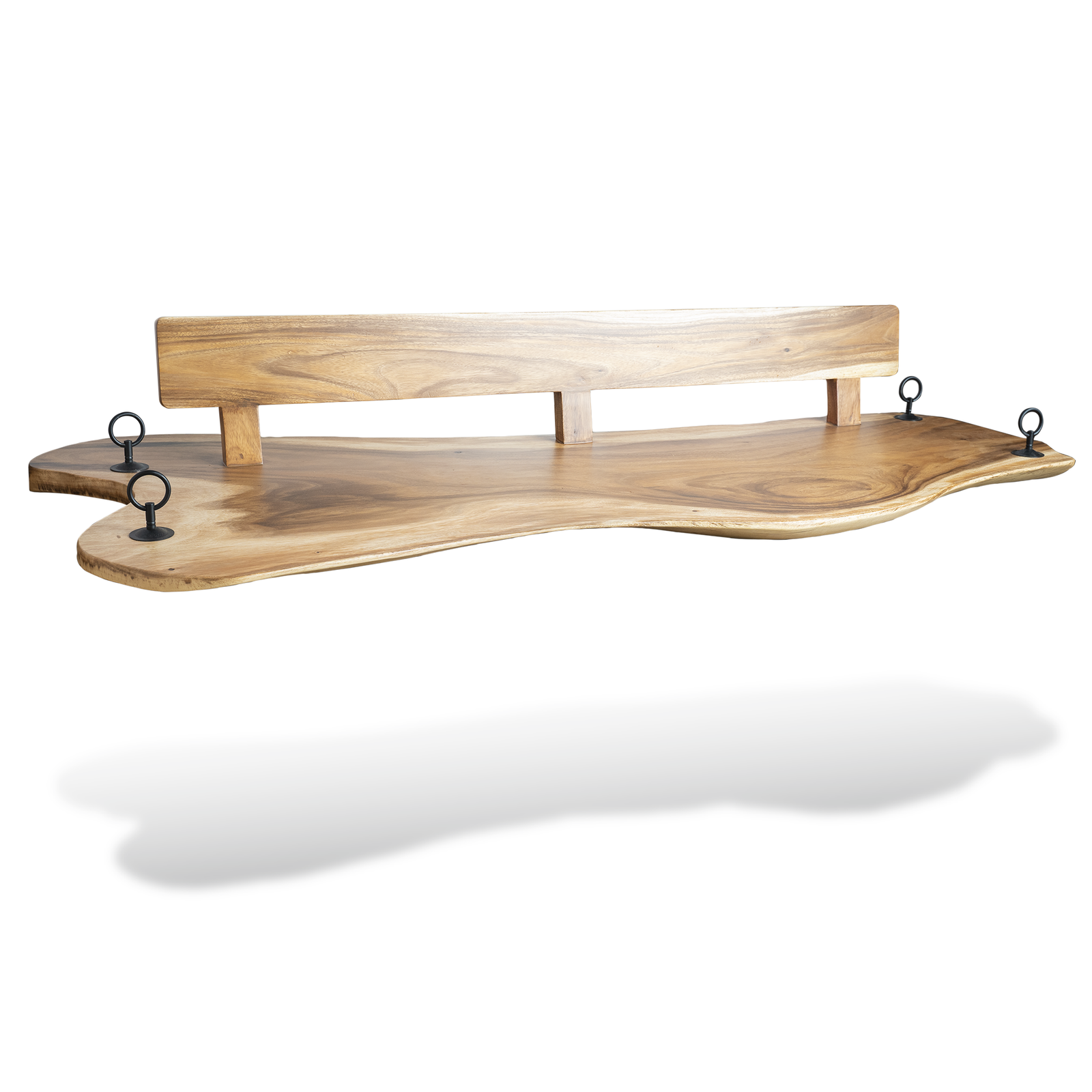 Live Edge Wooden Swing Jhula – East Indian Walnut - Image 4