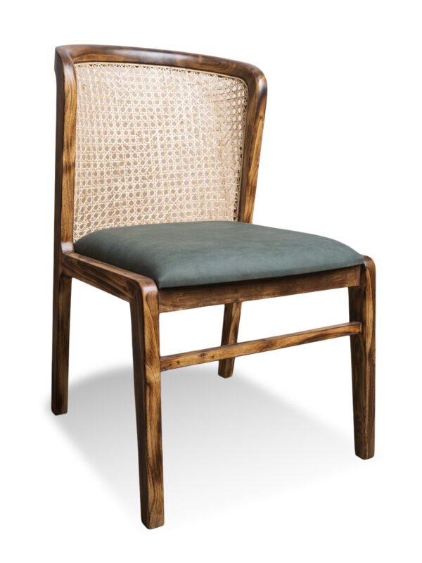 Solid Wood Comforting Cane Chair – Elegant Handwoven Style