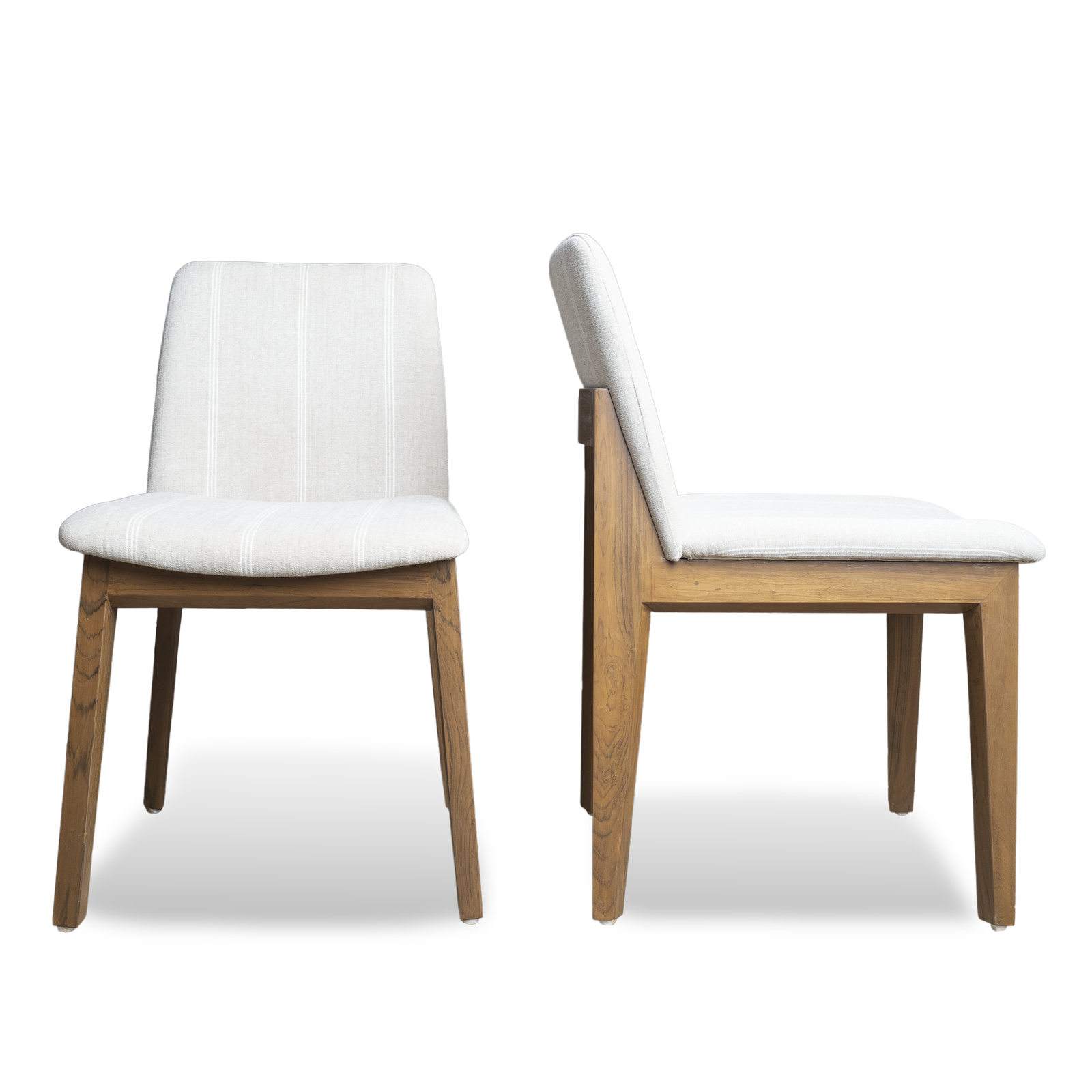 Custom Made Solid Wood Angular Chair – Elegant Teak Seating - Image 4