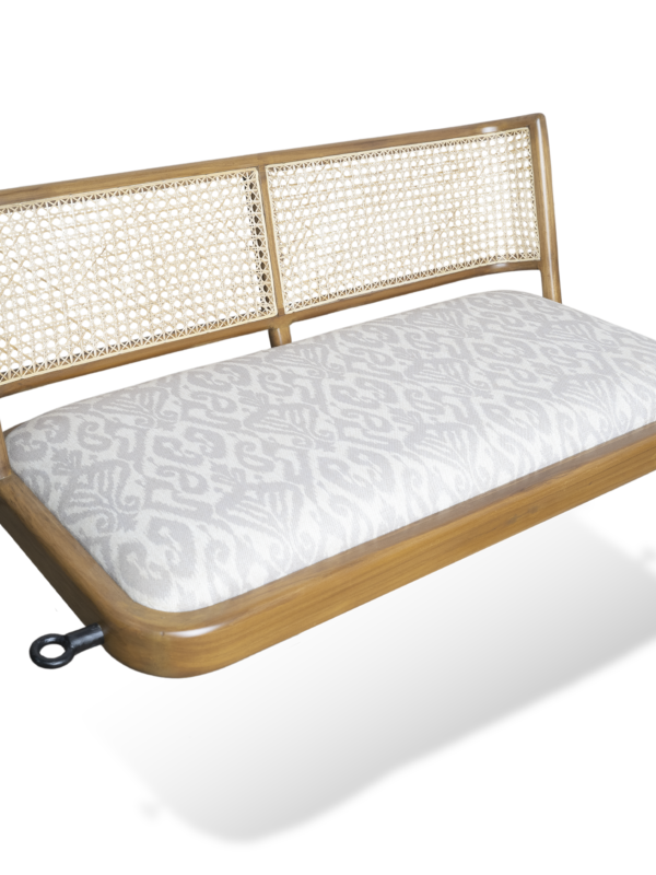 Cane Woven Solid Teak Wood Angle Swing Jhula