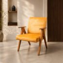 Solid Wood Upholstered Anand He Anand Lounge Chair