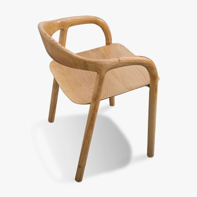 Wooden Sleek Peak Chair – Handcrafted By White Ash - Image 2
