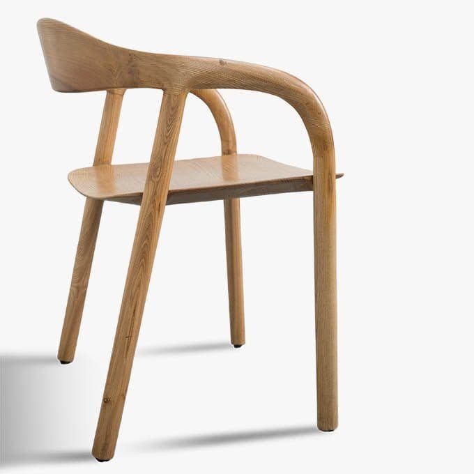 Wooden Sleek Peak Chair – Handcrafted By White Ash - Image 3