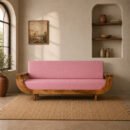 Wooden Boating Sofa – East Indian Walnut with Brass Detailing