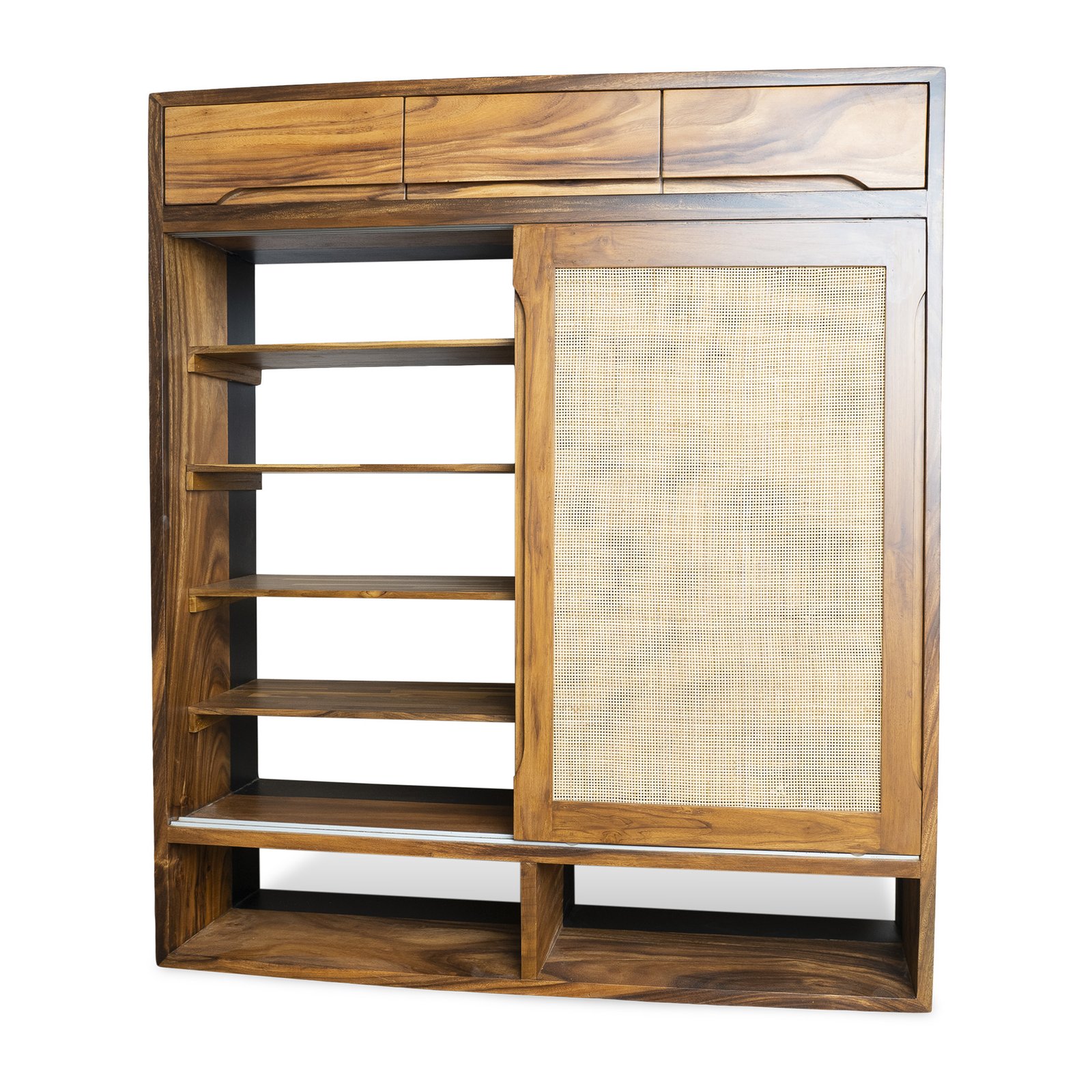 Live Edge Shoes Inn Cabinet– Handcrafted East Indian Walnut Storage - Image 3