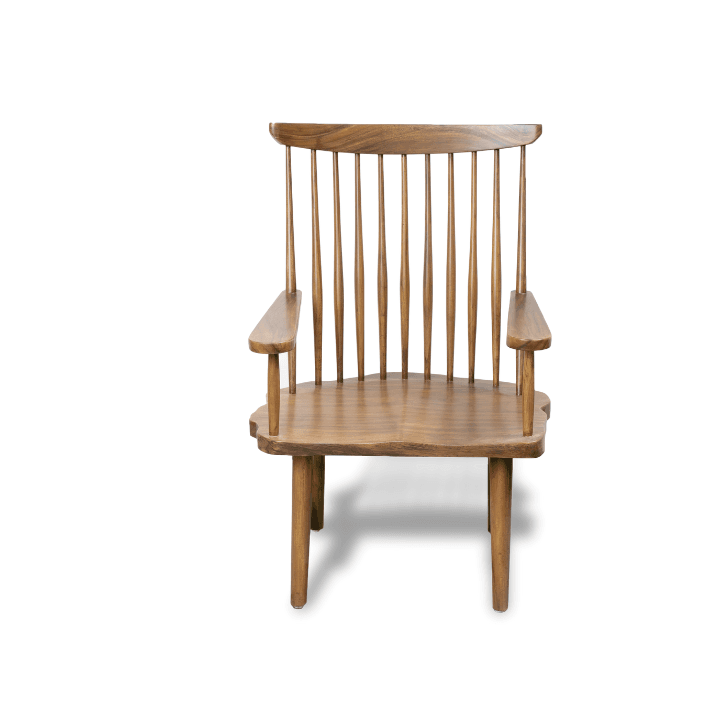 Solid Wood Spoked Lounge Chair - Image 2