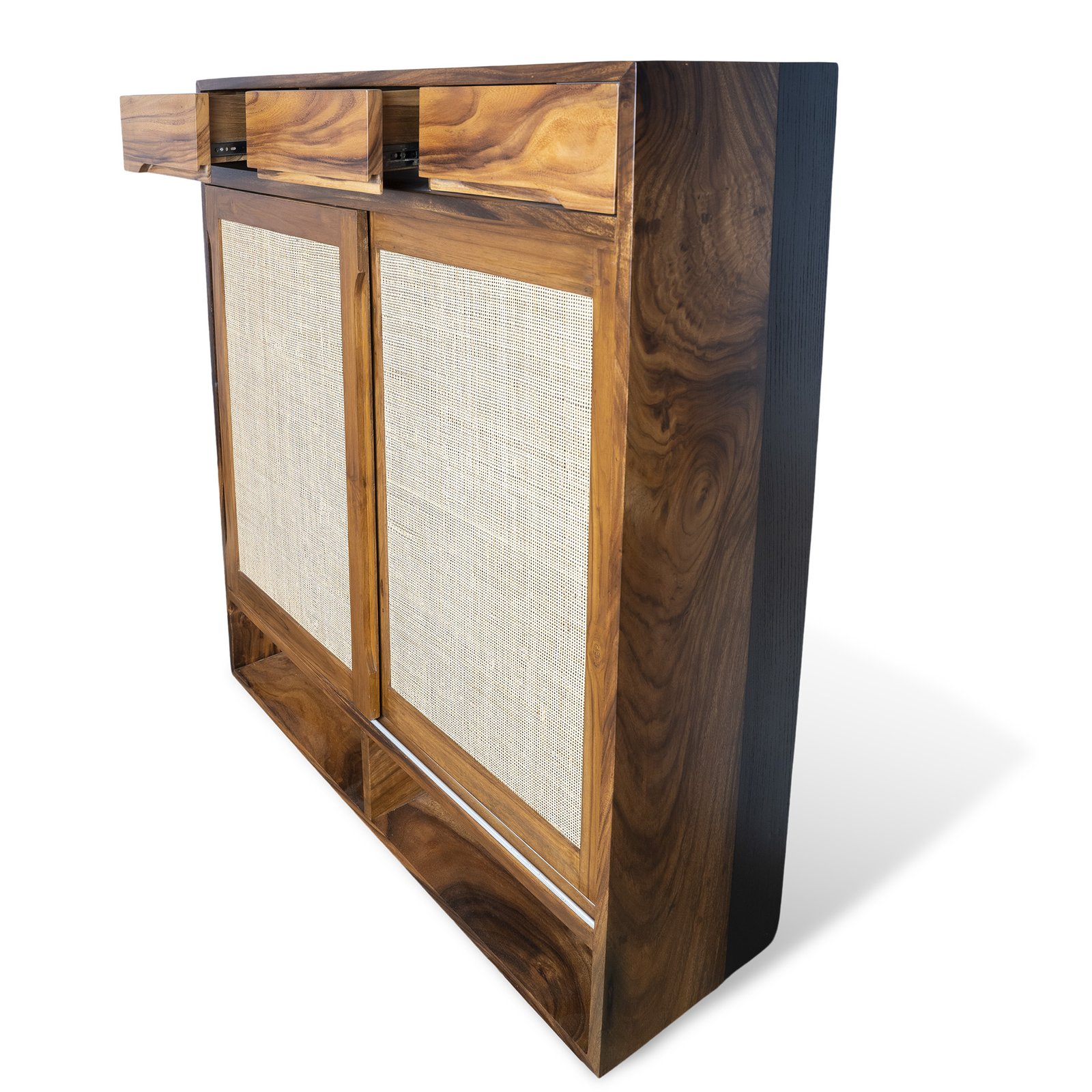 Live Edge Shoes Inn Cabinet– Handcrafted East Indian Walnut Storage - Image 4
