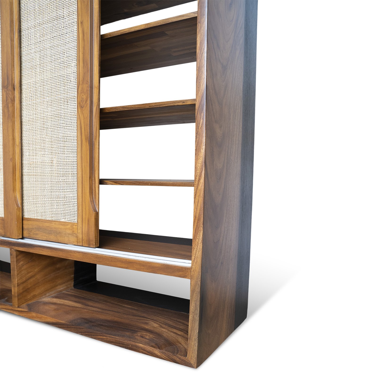 Live Edge Shoes Inn Cabinet– Handcrafted East Indian Walnut Storage - Image 5