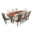 Epoxy Resin Mother of pearl redefined dining table - Live Edge Wood