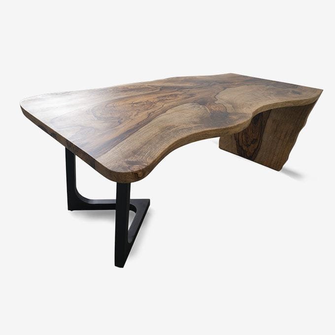 Live Edge Drop Down Mango Dining Table - Image 5