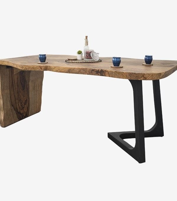 Live Edge Drop Down Mango Dining Table