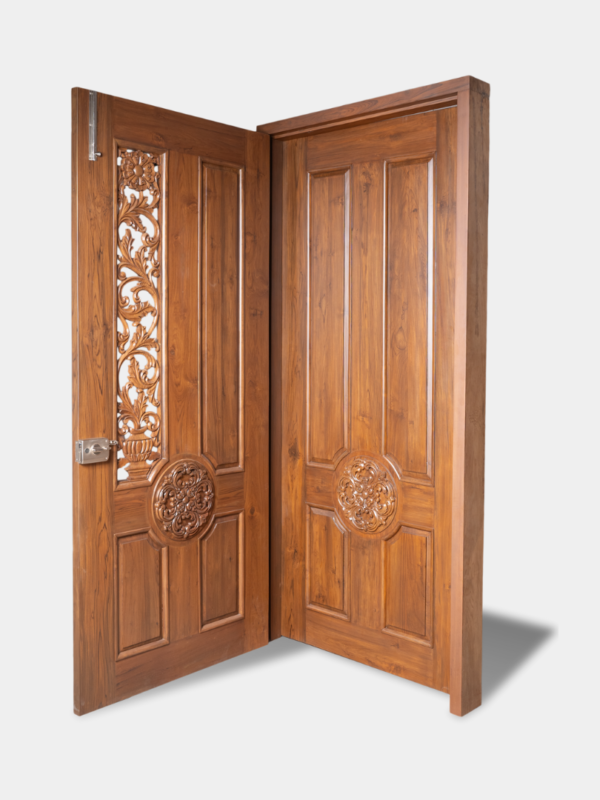 Carved Door - Crafted By Burma Teak Wood