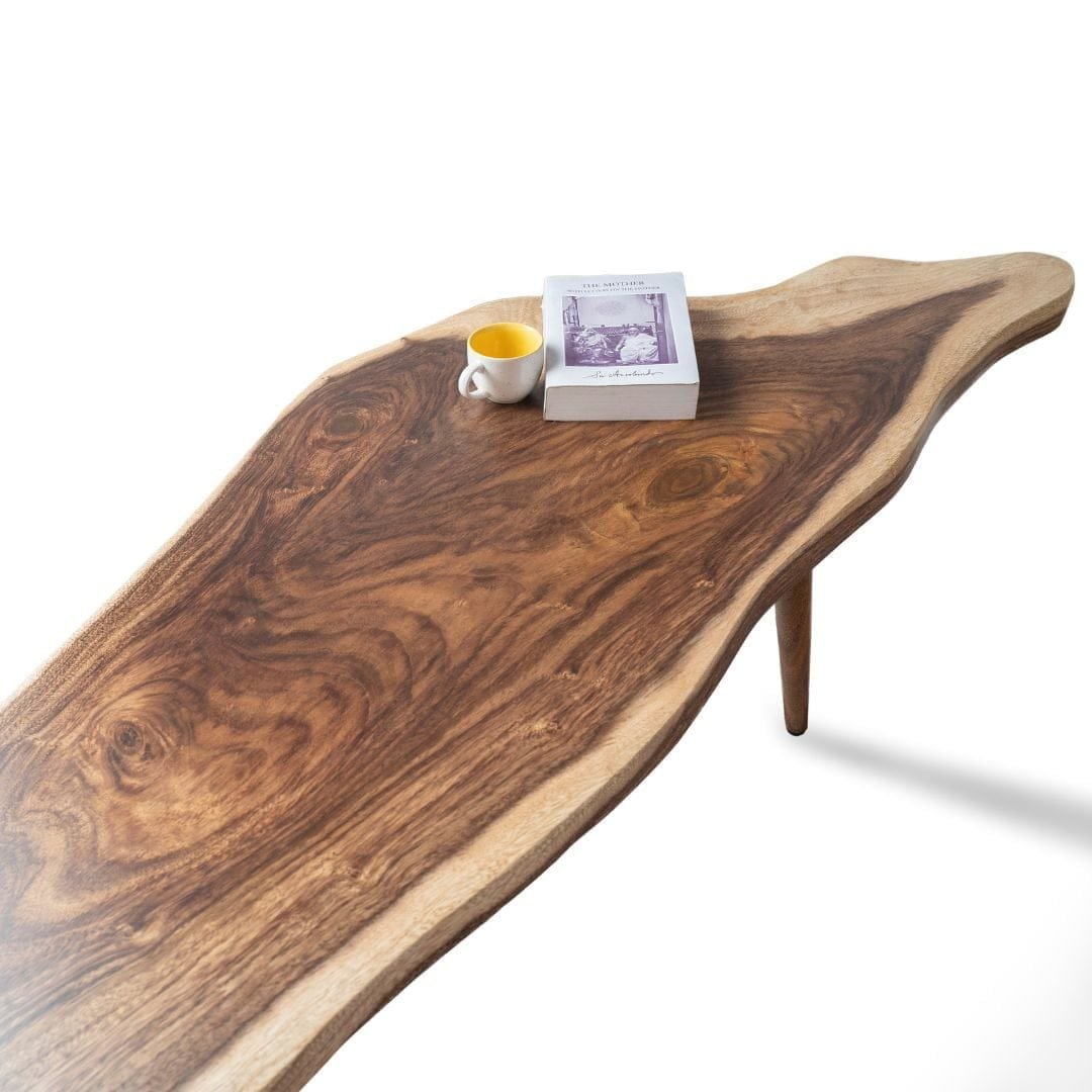 Custom Made Live Edge Contemporary Bench - Image 4