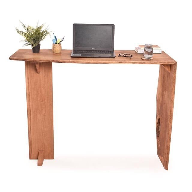 Live Edge Drop Down Oak Office Table - Image 2