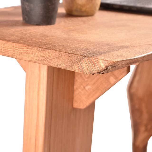 Live Edge Drop Down Oak Office Table - Image 5