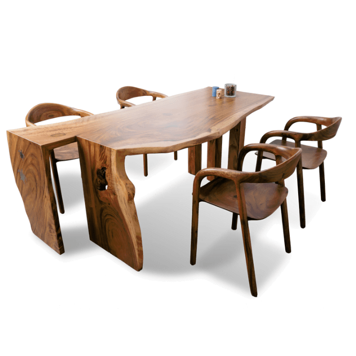 Live Edge Drop The Turtle Dining Table - Image 5