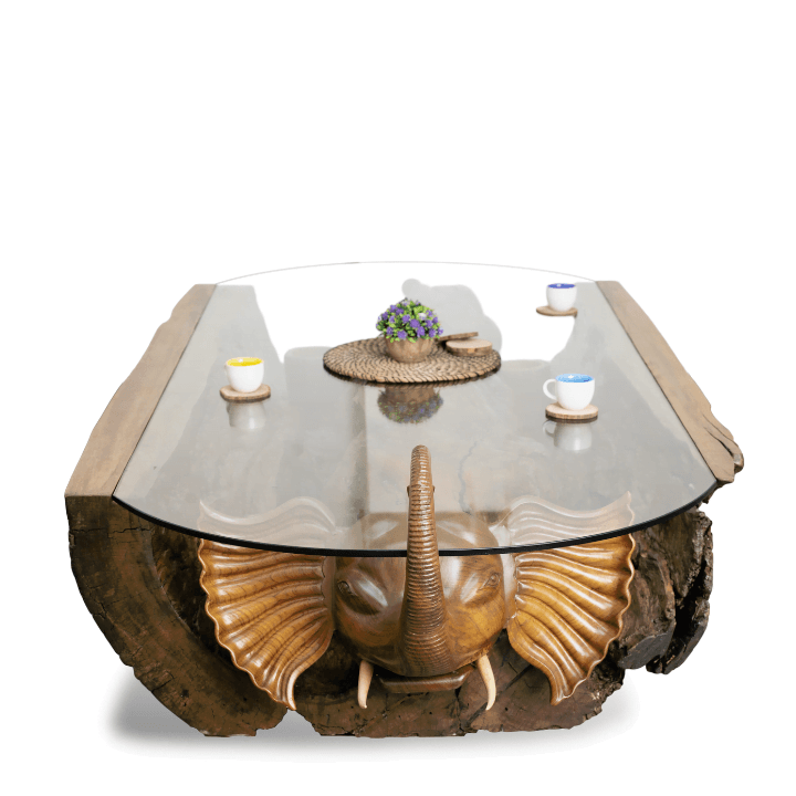 Live Edge Elephanta Log Centre Table - Image 4