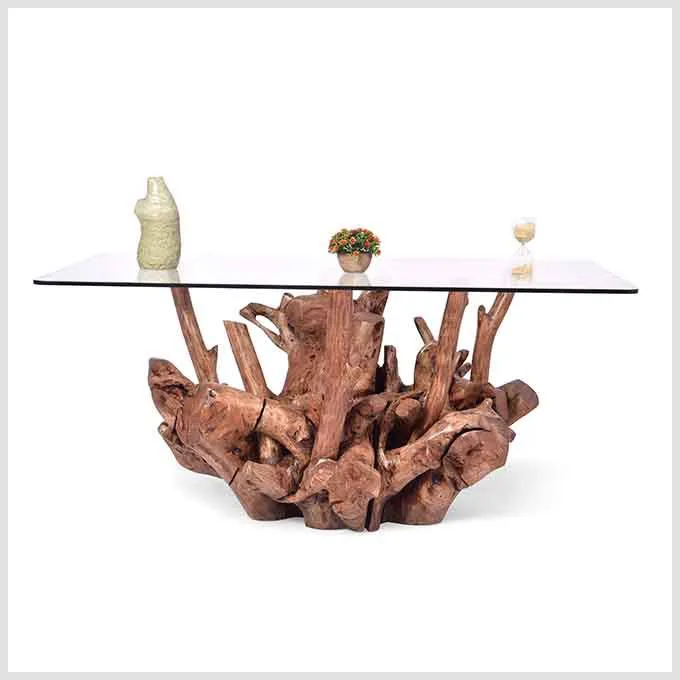 Live Edge Rooted Dining Dining Table