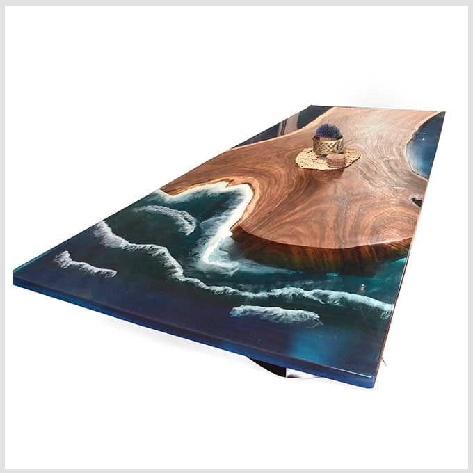 Epoxy Resin MumBays Waters - Live Edge Wood - Image 4