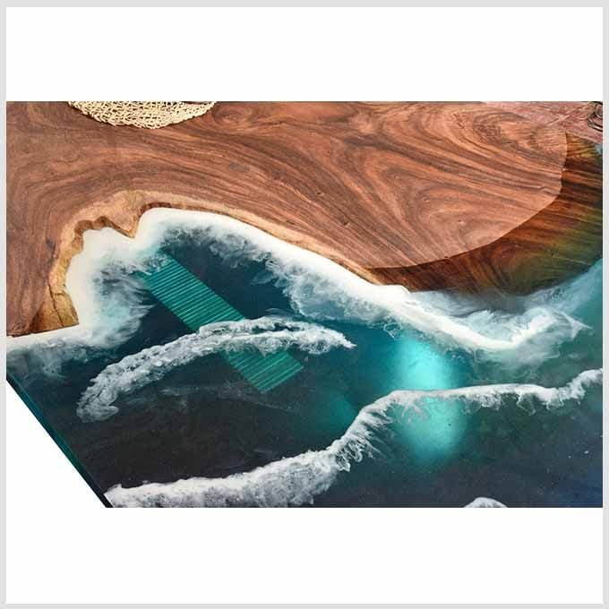 Epoxy Resin MumBays Waters - Live Edge Wood - Image 5