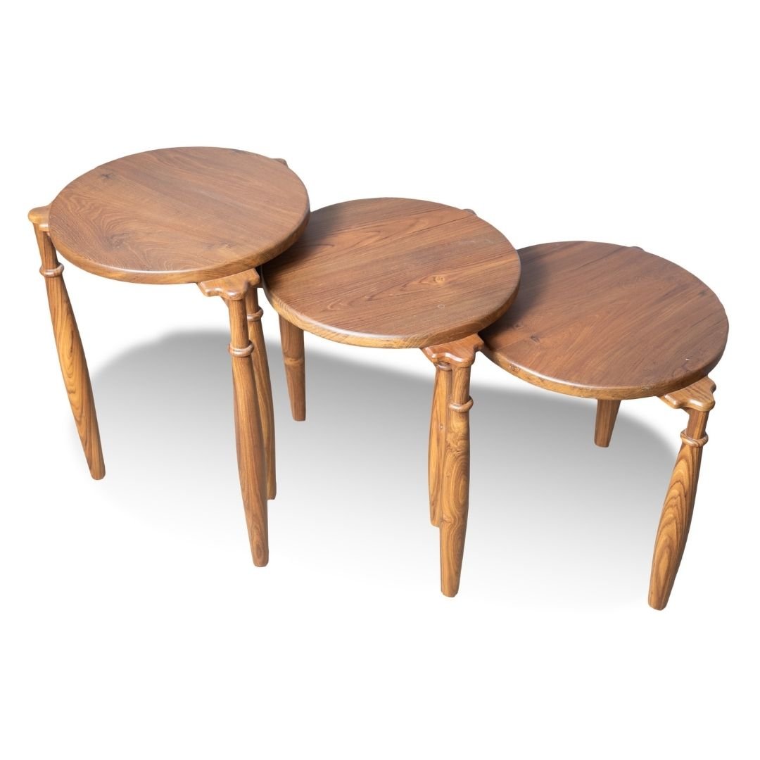 Solid Wooden Side Table Set – Nest It Up Design