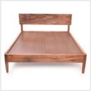 Solid Wood Queen Size Walnut Bed – Charcoaled Finish