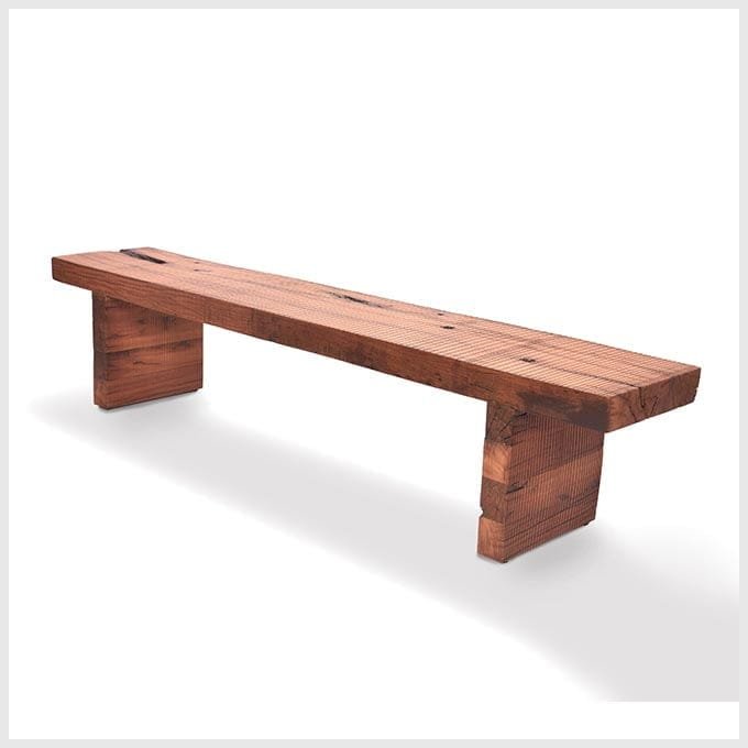 Solid Wood Railway Sleeper Bench