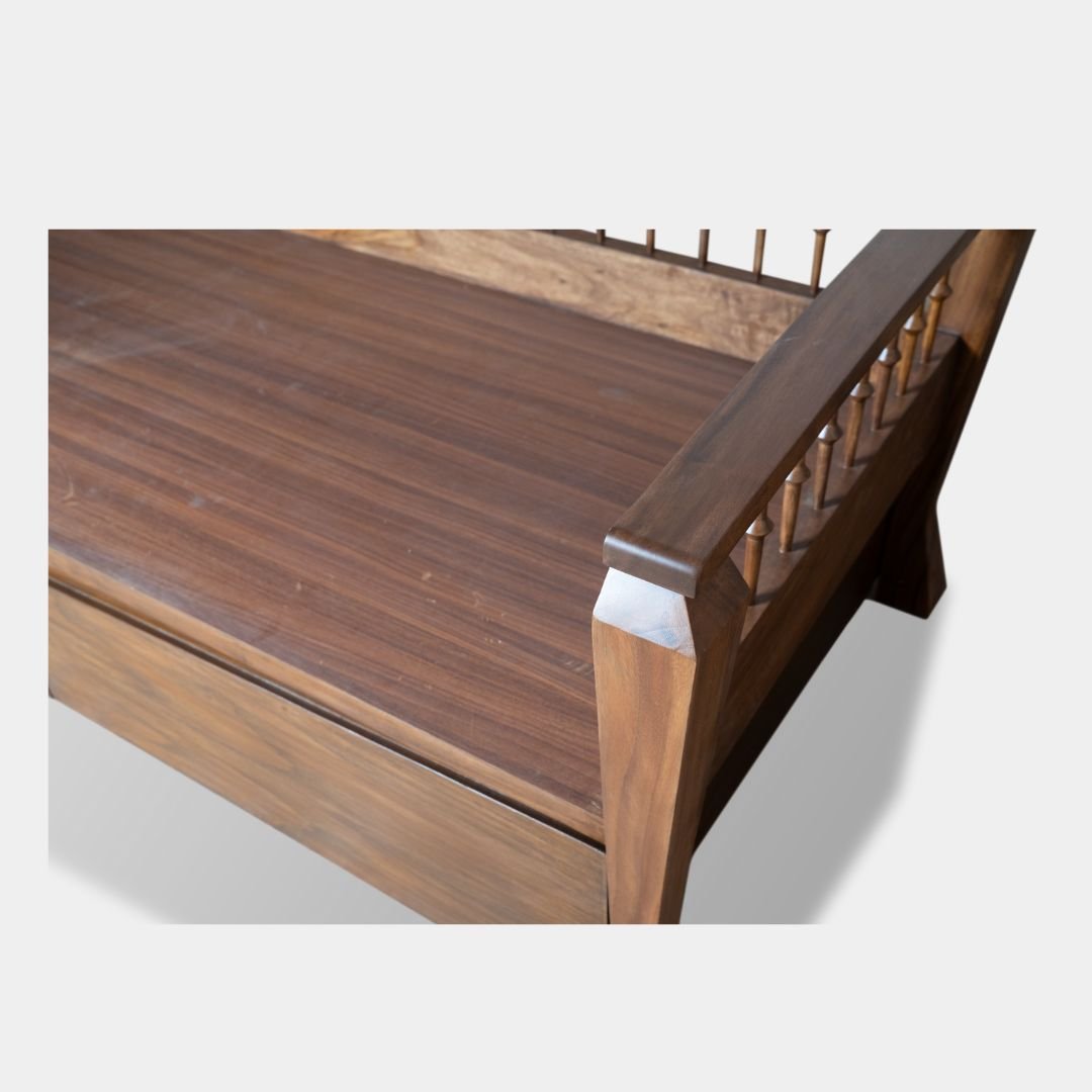 Custom Solid Wooden Rajwadi Diwan - Image 3