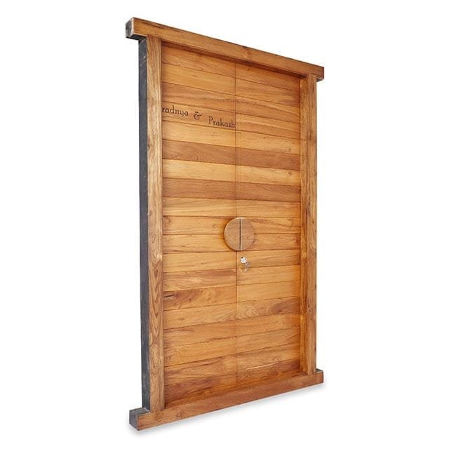 Wooden Sleek Teak Door – Elegant Wooden Entry