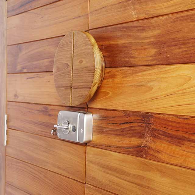 Wooden Sleek Teak Door – Elegant Wooden Entry - Image 4