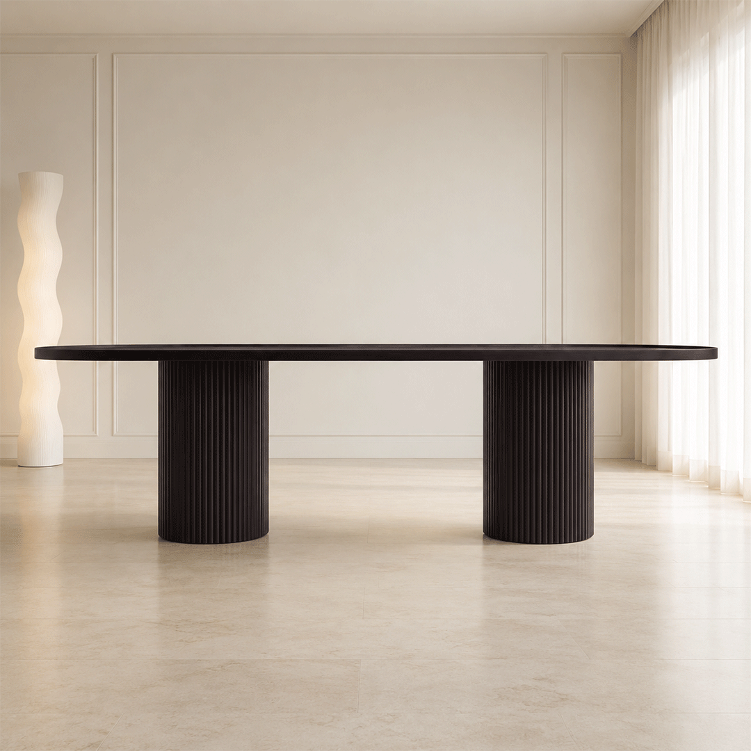 Solid Wooden Black Panther Dining Table