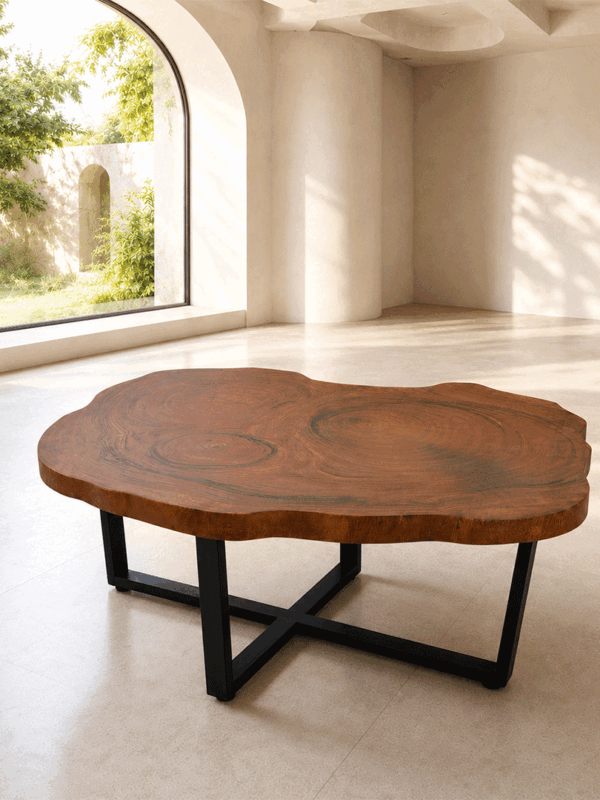 Live Edge Criss Cross Coffee Table