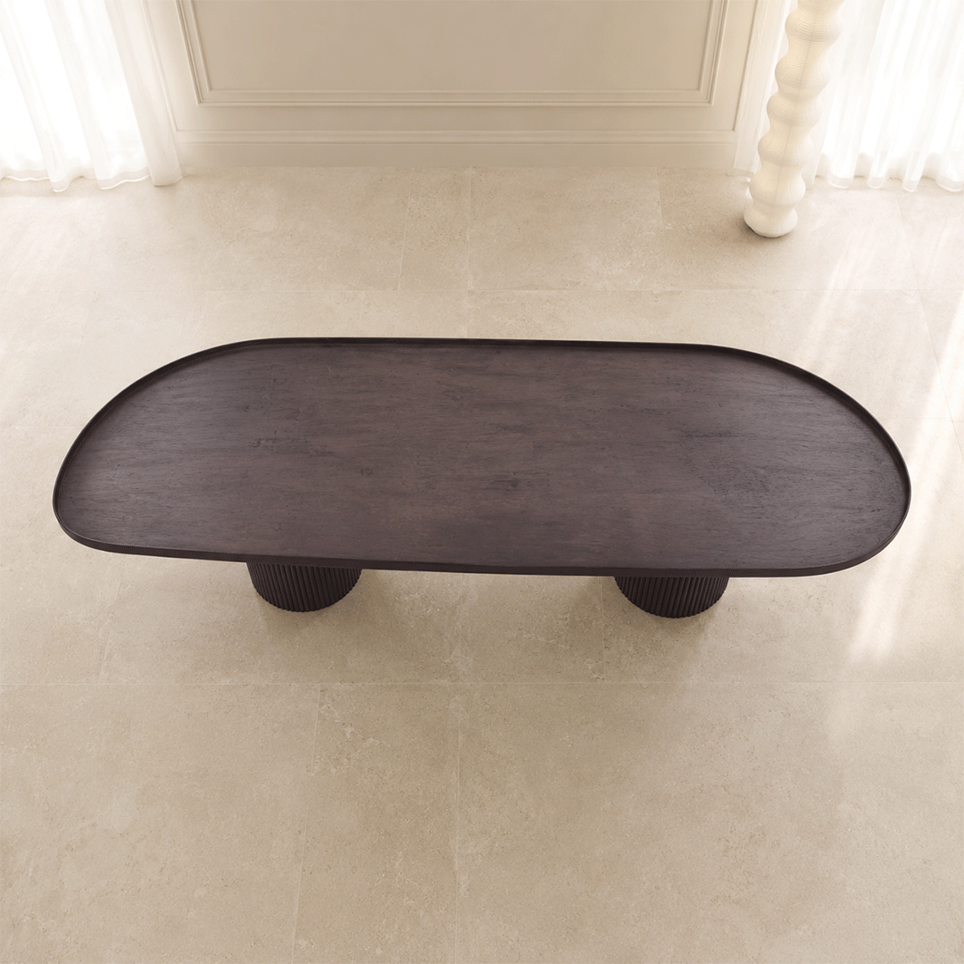 Solid Wooden Black Panther Dining Table - Image 4
