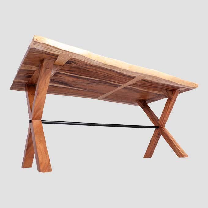 Live Edge X Leg Dining Table - Image 3