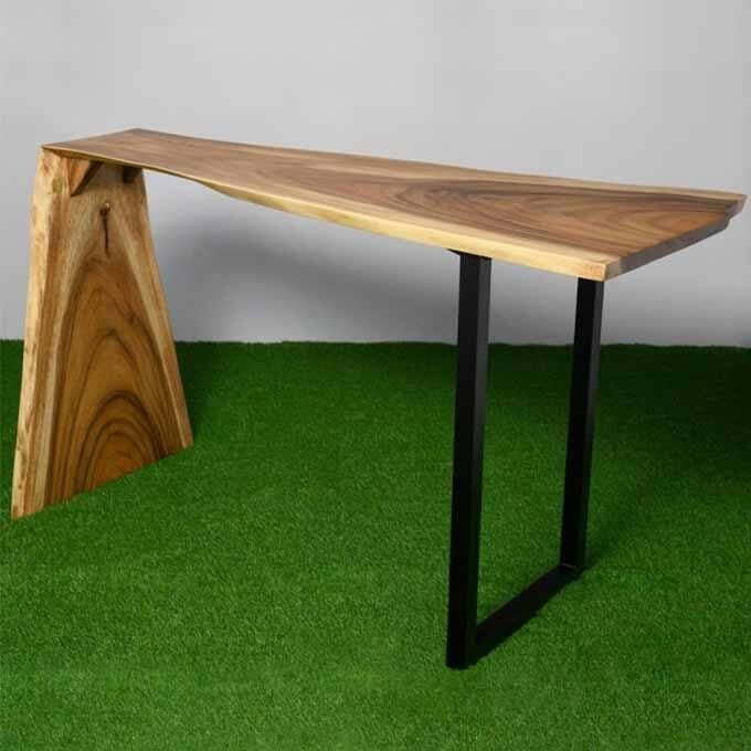Live Edge Mitered Bar Table - Image 4