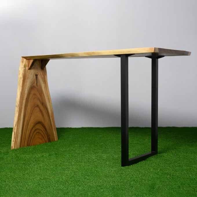 Live Edge Mitered Bar Table - Image 3