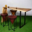 Live Edge Mitered Bar Table
