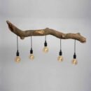 Custom Made Live Edge Solid Wood Chandelier