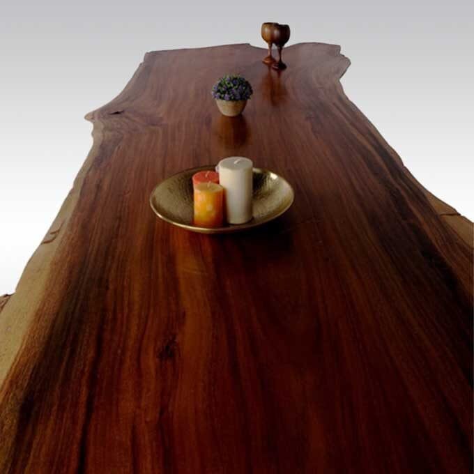 Live Edge Rustic Drop Down Table