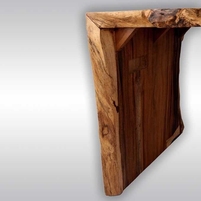 Live Edge Rustic Drop Down Table - Image 5