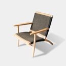 Black Jute Balcony Chair - Black and White