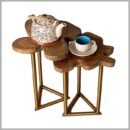 Live Edge Golden Triangle Tea Table