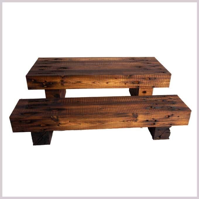 Wooden TV Console – Made from Railway Wood