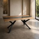 Epoxy Resin Mini Yoga River Table - Live Edge Wood