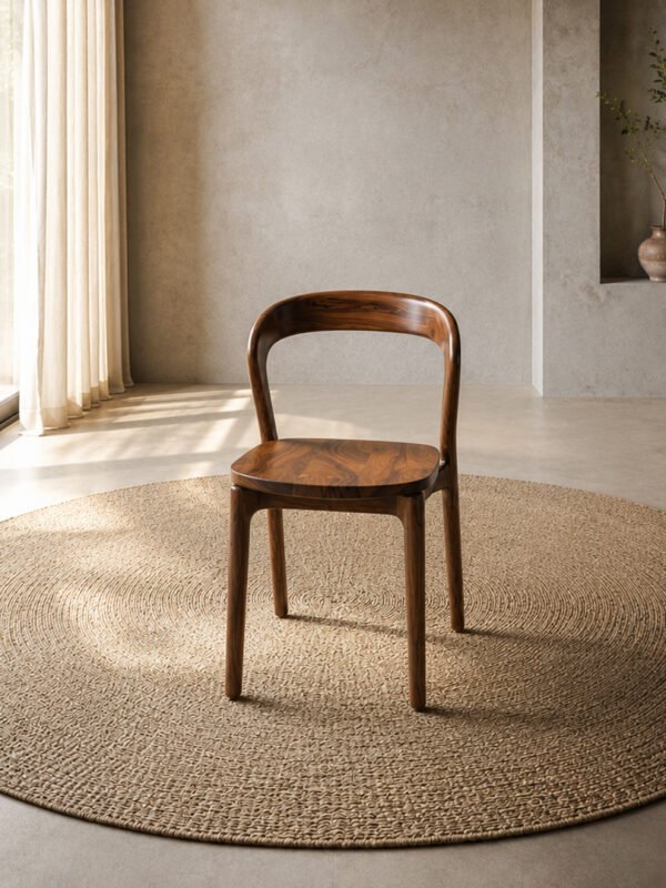 Custom Made Solid Wooden Curvatious Chair