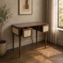 Solid Wooden Cane Master Study Table