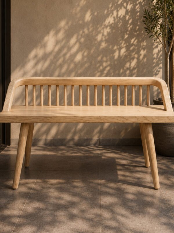Solid Wooden Shoe Bench - Made Up Of Whit Ash Wood